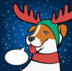 Christmas reindeer. Vector illustration