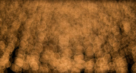 golden bokeh background at night