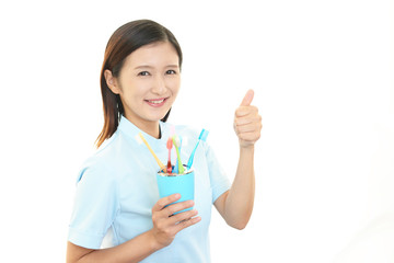 笑顔の歯科衛生士