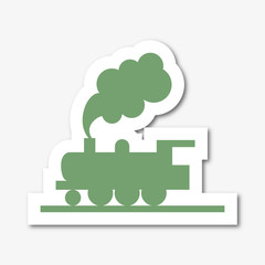 Logo passage à niveau. Train.