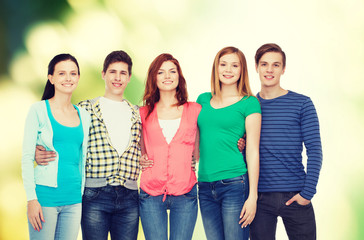 group of smiling students standing
