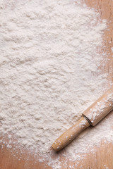 rolling pin and flour