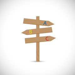 Wooden Signpost Illustration