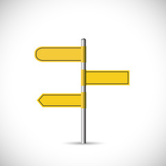 Yellow Signpost Illustration