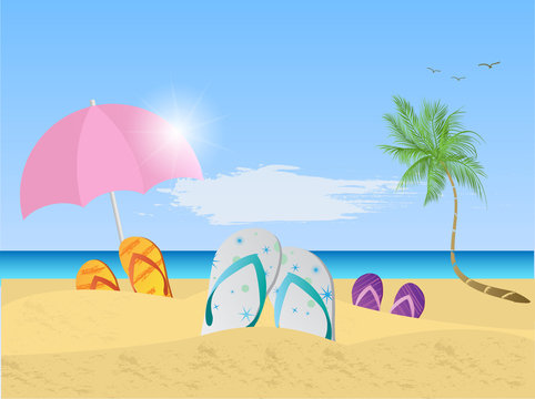 Beach Scene Illustration