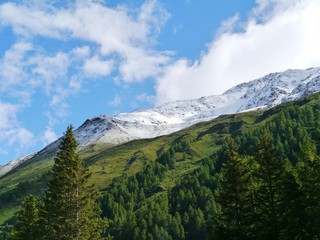 Fototapeta na wymiar Bernina pass or Passo del Bernina in Switzerland