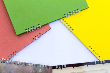 Isolates frame spine colorful calendars overlap space