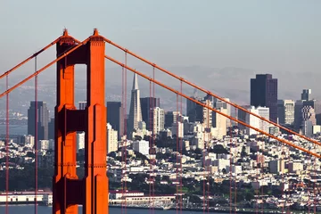 Foto auf Acrylglas San Francisco San Francisco mit der Golden Gate Bridge