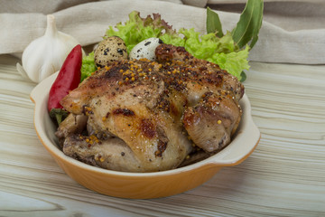 Quail grilled