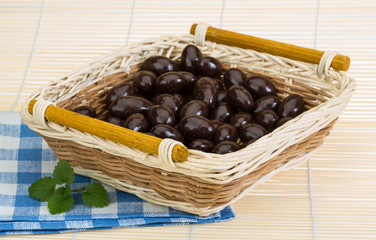 Almond in chocolate