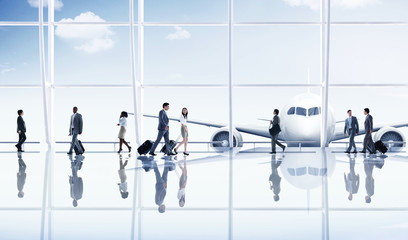 Airport Travel Business People Trip Transportation Concept