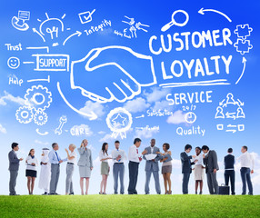 Customer Loyalty Service Support Care Trust Business Concept