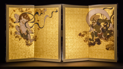 Fototapeta premium Wind and Thunder Gods at Kenninji Temple in Kyoto