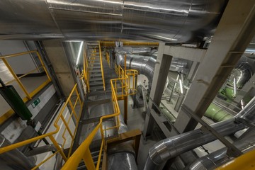 Industrial staircase going up