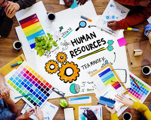 Human Resources Employment Teamwork Design Concept