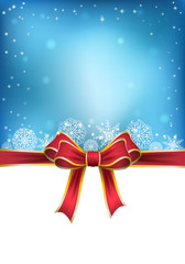Christmas background with bow