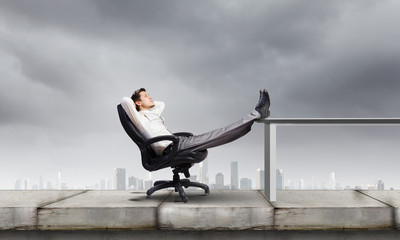 Businessman in chair
