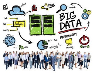 Diversity Business Big Data Management Concept