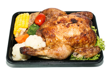 Baked chicken for festive dinner