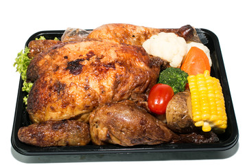 Baked chicken for festive dinner