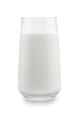 glass of milk isolated on white background