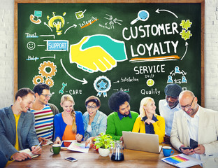 Customer Loyalty Service Support Care Trust Casual Concept