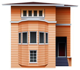 A tall brown building