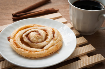 Cinnamon rolls on a plate,dessert