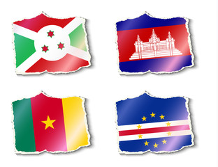 flags of the world, vector illustration