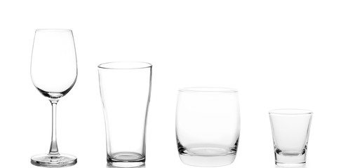 Empty glass. isolated on a white background