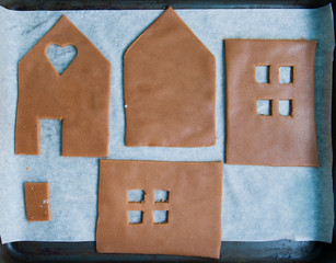 details of gingerbread house
