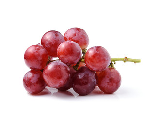 red grape on white background