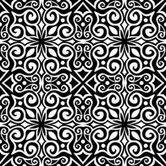 Abstract black and white seamless background