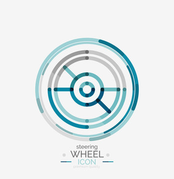 Car steering wheel icon