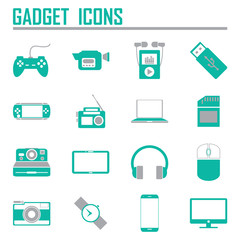 gadget icons, mono vector symbols
