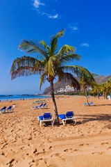 Obraz premium Beach Teresitas in Tenerife - Canary Islands