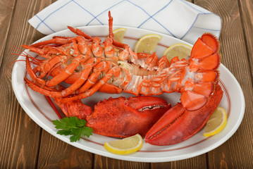 Boiled lobster