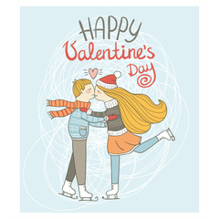 Cute card Valentine's Day.