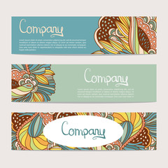 Vector stylish floral banners.