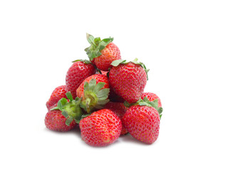 strawberry fruits on white collection