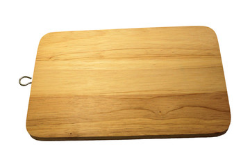 wood cutting board isolated on white background