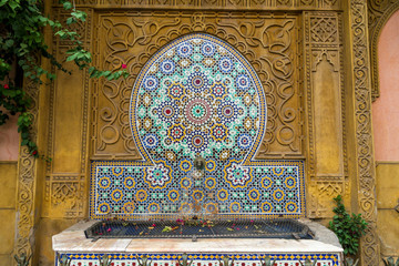 fontaine à eau mosaïque - Marrakech