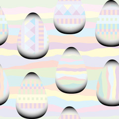 Easter holiday pattern with the eggs