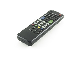 Black Old Remote Control TV  isolated background