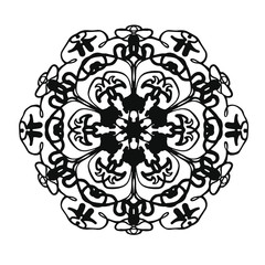 black floral pattern in modern style