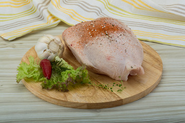 Raw chicken breast