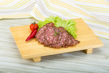 Sliced salami