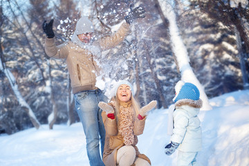 Family fun in a winter