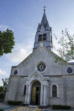 Catholic church in Pitesti city center