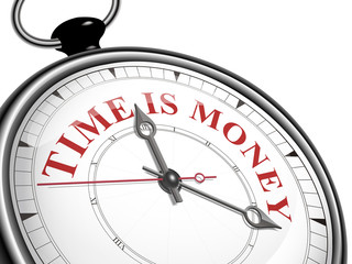 time is money concept clock